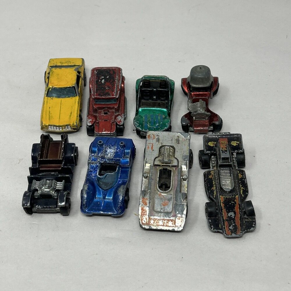 Vintage Lot of 8 1960's/1970s Hot Wheels Redlines Diecast Cars Mattel